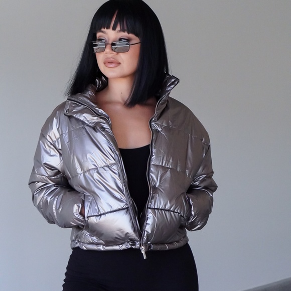 Metallic Puffer Jacket - Picture 4 of 4